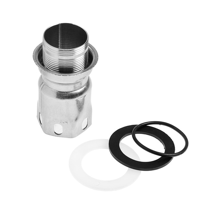 Смеситель для кухни Accoona A48107G, однорычажный, с гайкой, нерж.сталь, белый/хром Смеситель для кухни Accoona A48107G, однорычажный, с гайкой, нерж.сталь, белый/хром