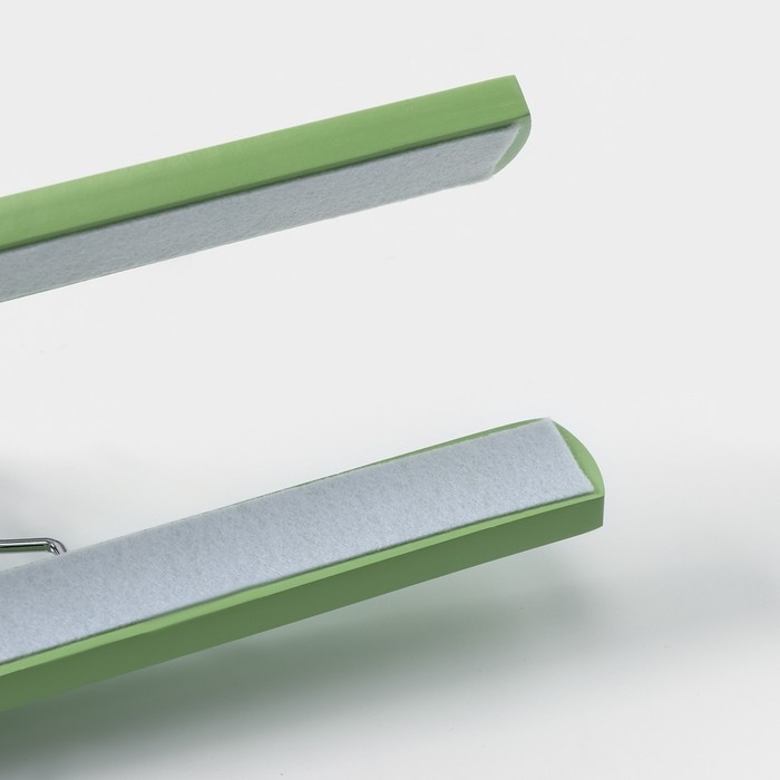 Вешалки для брюк и юбок LaDо́m Brillant, 30×17×2,4 см, 2 шт, деревянные, цвет фисташковый Вешалки для брюк и юбок LaDо́m Brillant, 30×17×2,4 см, 2 шт, деревянные, цвет фисташковый