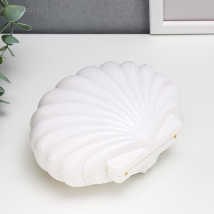 Шкатулка музыкальная механическая Шкатулка музыкальная механическая "Белая ракушка" 7,5х15,5х12 см