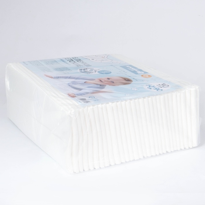 Пелёнки одноразовые впитывающие для детей, размер 60x90, 5 слоев, 30 шт., Крошка Я Пелёнки одноразовые впитывающие для детей, размер 60x90, 5 слоев, 30 шт., Крошка Я