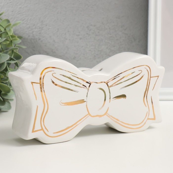 Копилка керамика Копилка керамика "Белый бант" 20х5х11 см