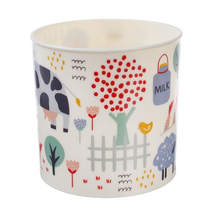 Кружка детская с декором 280 мл, светло-бежевая Кружка детская с декором 280 мл, светло-бежевая