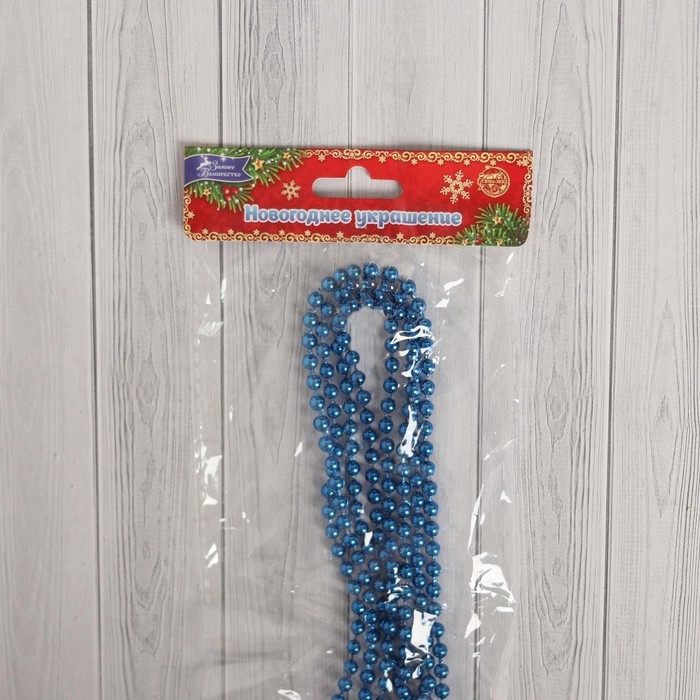 Бусы на ёлку 2,7 м d-5 мм Бусы на ёлку 2,7 м d-5 мм "Шарики" микс