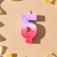 Свеча цифра для торта &laquo;5&raquo;, 8&times;3.75&times;1 см