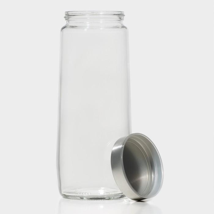 Банка стеклянная для сыпучих продуктов с металлической крышкой «Вока», 1,5 л Банка стеклянная для сыпучих продуктов с металлической крышкой «Вока», 1,5 л
