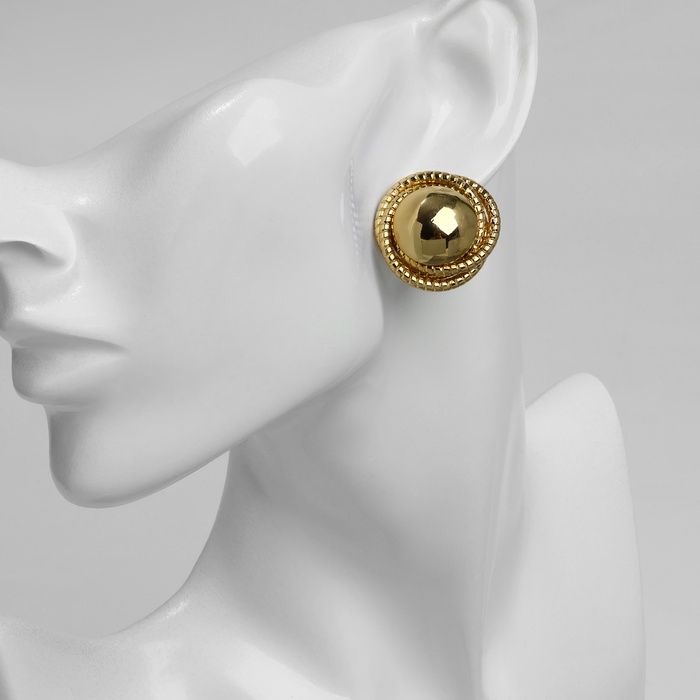 Серьги металл Серьги металл "Эстетика" фрезия, цвет золото