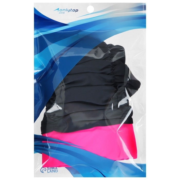 Шапочка для плавания взрослая ONLYTOP, тканевая, обхват 54-60 см, цвет серый/розовый Шапочка для плавания взрослая ONLYTOP, тканевая, обхват 54-60 см, цвет серый/розовый