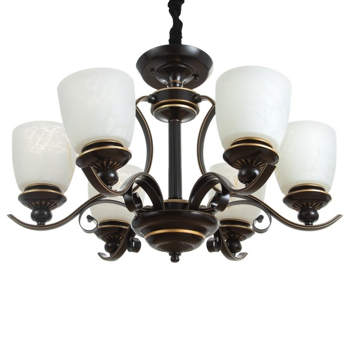 Люстра Люстра "Аруна" 6х40Вт Е27 черный 67х67х46 см BayerLux