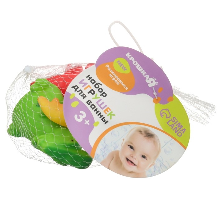 Набор резиновых игрушек для ванны «Динозавры», 3 шт, Крошка Я Набор резиновых игрушек для ванны «Динозавры», 3 шт, Крошка Я