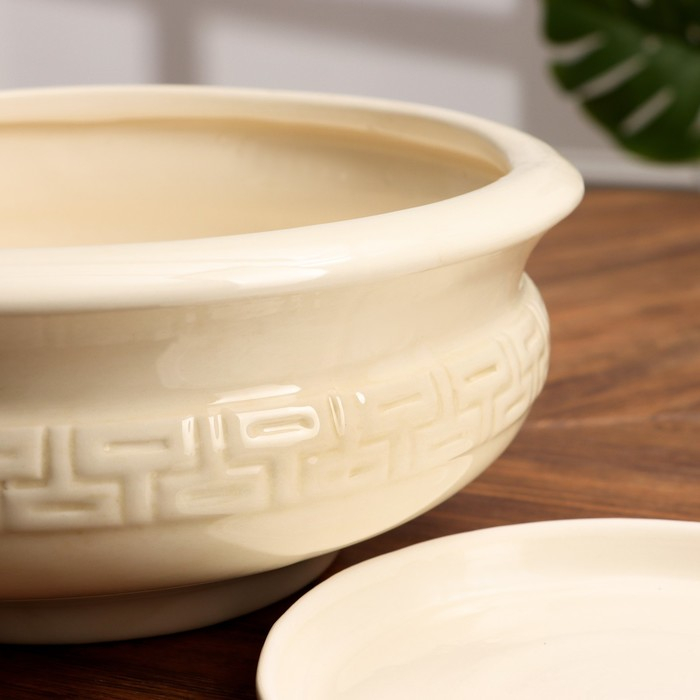 Набор горшков 3шт Набор горшков 3шт "Плошка" 9 л/4,5 л/1,5 л белый