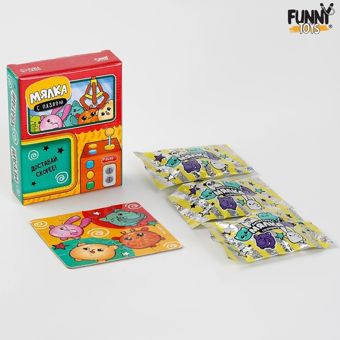 Антистресс сквиш мялка с пазлом «Зверята» Антистресс сквиш мялка с пазлом «Зверята»