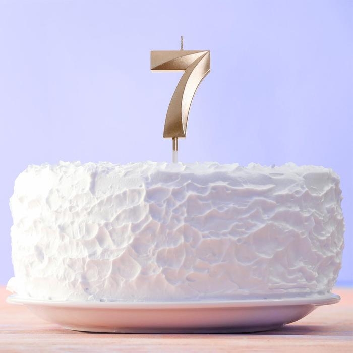 Свеча для торта, цифра «7», 11,5 х 2,3 см Свеча для торта, цифра «7», 11,5 х 2,3 см