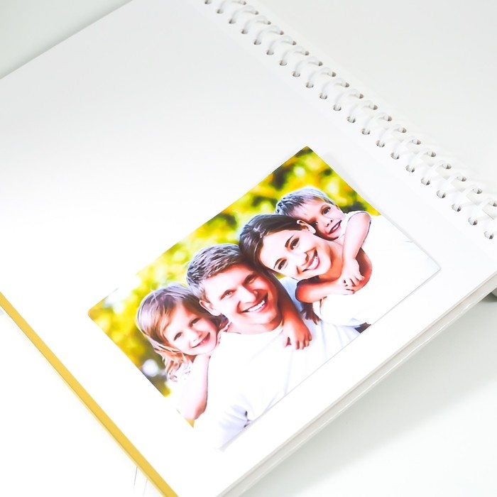 Фотоальбом магнитный 20 листов  Фотоальбом магнитный 20 листов "Счастье не мимолетно, оно всегда с тобой" 29х24х2 см