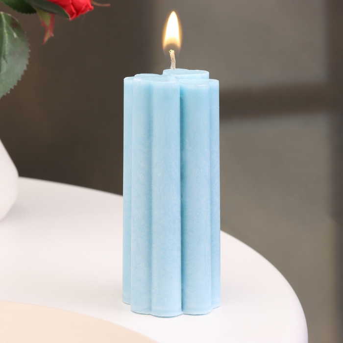 Свеча-цилиндр Свеча-цилиндр "Четырехлистник", 4,5х10,5 см, нива, 6 ч