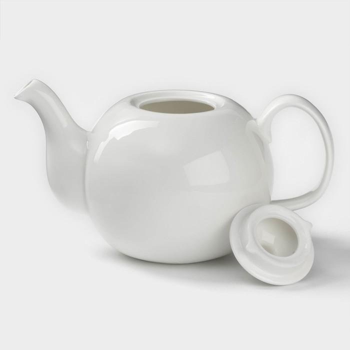 Чайник фарфоровый заварочный Wilmax Olivia «Классика», 1,1 л, цвет белый Чайник фарфоровый заварочный Wilmax Olivia «Классика», 1,1 л, цвет белый