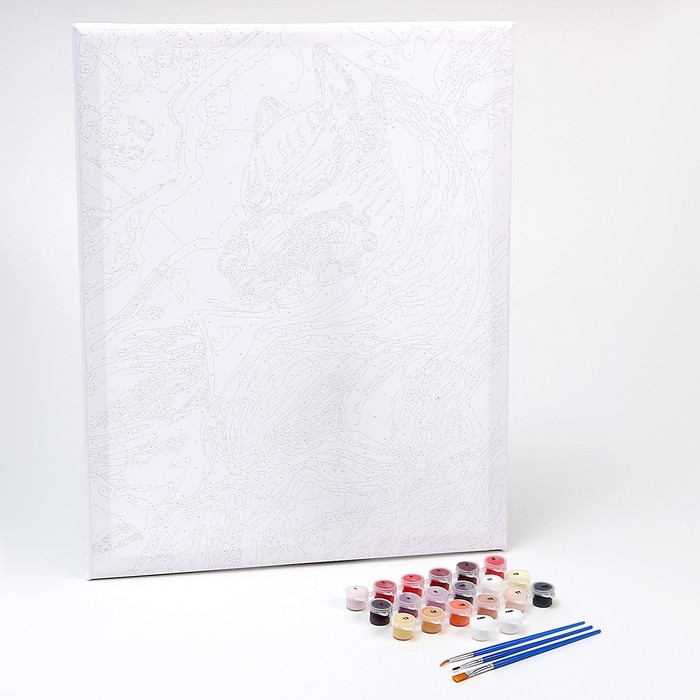 Картина по номерам на холсте с подрамником &laquo;Девушка в японской маске&raquo;, 40 х 50 см