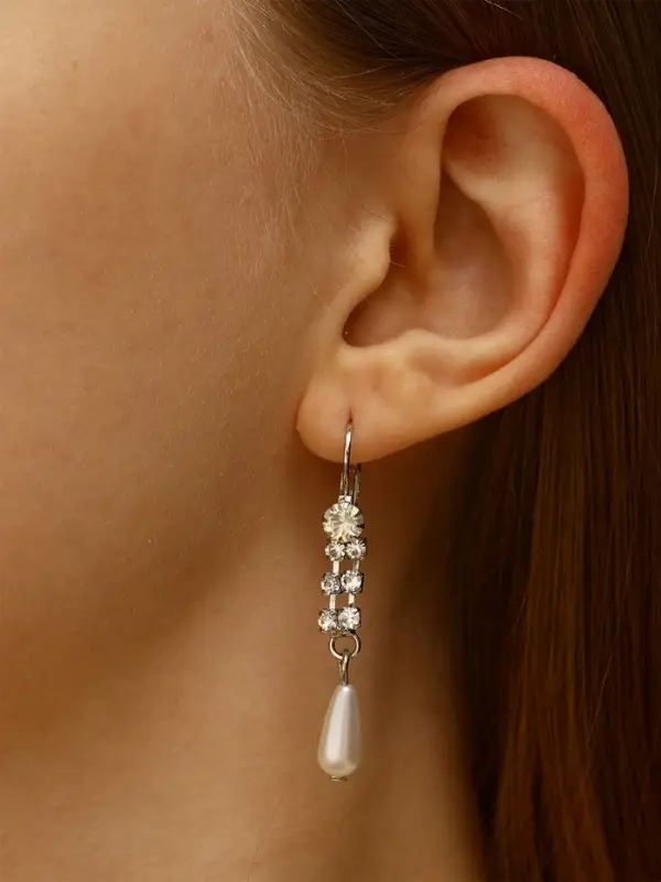 Серьги с жемчугом &laquo;Колосок&raquo;, капля, цвет МИКС