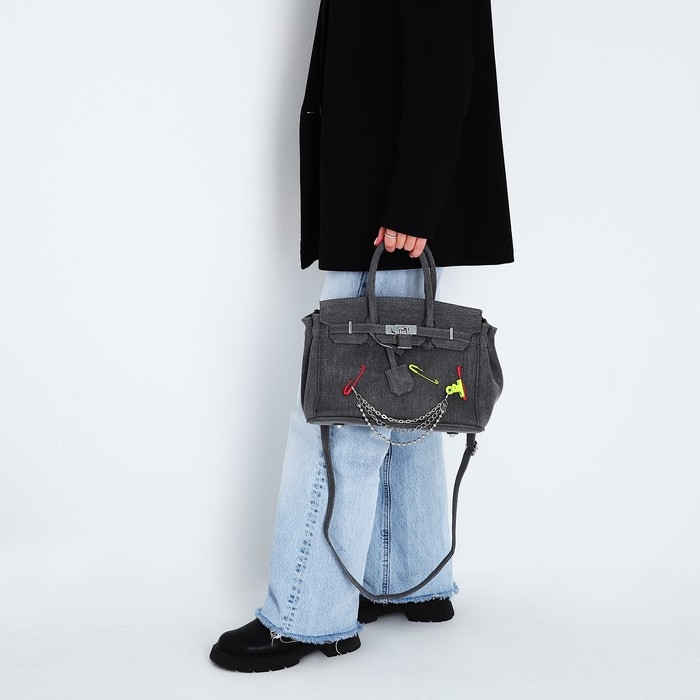 Сумка женская из текстиля, 30х21х15 см