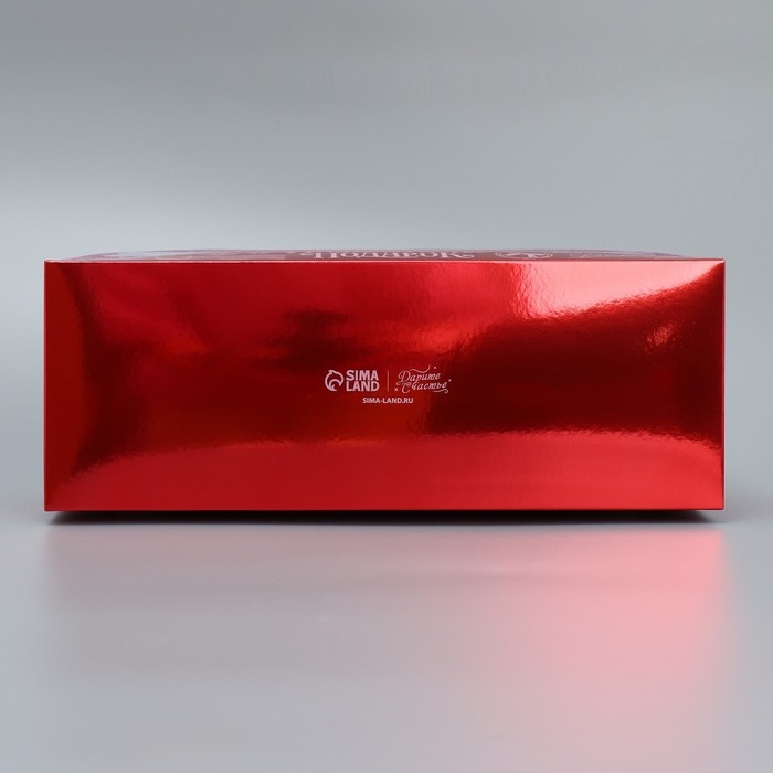 Коробка для кондитерских изделий с пластиковой крышкой «Новогодний подарок», 30 х 8 х 11 см, Новый год Коробка для кондитерских изделий с пластиковой крышкой «Новогодний подарок», 30 х 8 х 11 см, Новый год