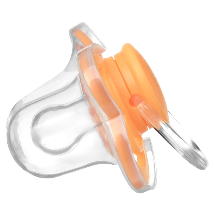 Соска - пустышка силиконовая классическая, от 0 мес., с колпачком, цвет оранжевый Соска - пустышка силиконовая классическая, от 0 мес., с колпачком, цвет оранжевый