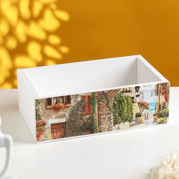 Кашпо флористическое деревянное  Кашпо флористическое деревянное " ПРОВАНС №10" 24,5х14,5х8 см