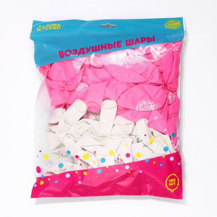 Воздушный шар латексный 12" "Хвалебные, любимым", 100 шт.