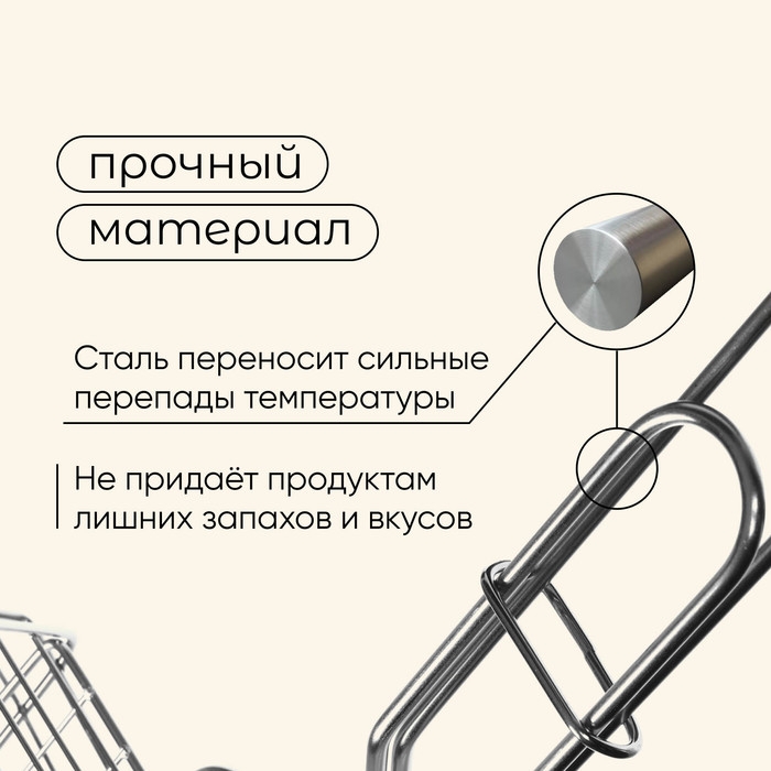 Решётка гриль универсальная maclay, 20x20 см, нержавеющая сталь, для мангала Решётка гриль универсальная maclay, 20x20 см, нержавеющая сталь, для мангала