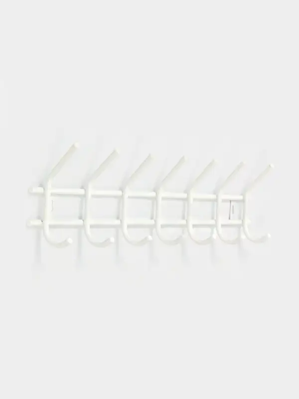 Вешалка настенная "Уют 7" 7 крючков, цвет белый