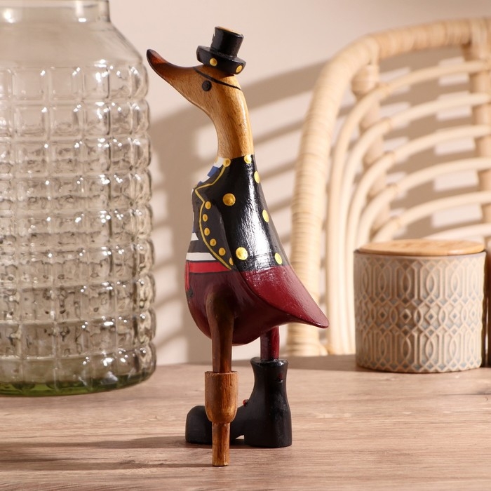 Сувенир Сувенир "Утка Пират" дерево 13х9х27 см