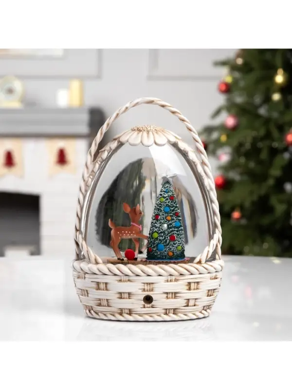 Светодиодная фигура &laquo;Зимние искорки&raquo;, 20.3&times;15&times;9 см, музыка, от батареек ААх3, USB, свечение тёплое белое