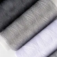 Нитки, 40/2, 183 м, набор 5 шт., чёрные, серые