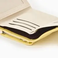 Кошелёк женский на кнопке, 10.5&times;3&times;8.5 см, однотонный, жёлтый