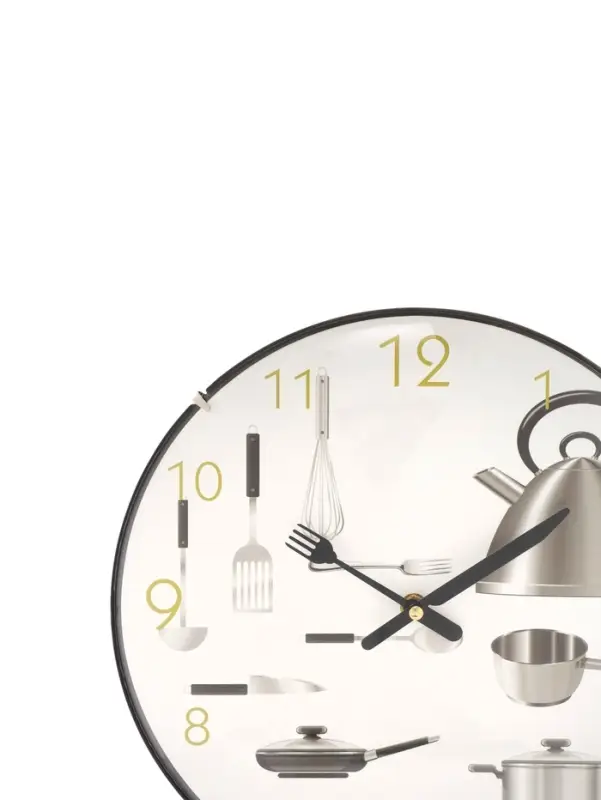 Часы настенные классические &laquo;Пора готовить&raquo;, для кухни, бесшумные, плавный ход, d=30 см