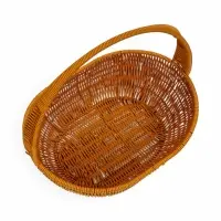 Корзина пластик 34 х 26 х 14 см, ручка 20 см металл карскас коричневый