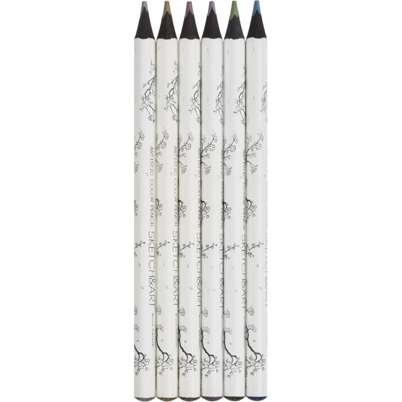 Карандаши цветные СКЕТЧ-КАРАН.SKETCH&ART,УТОЛЩ,4ММ,МЕТАЛЛИК,6 ЦВ,30-0118/01