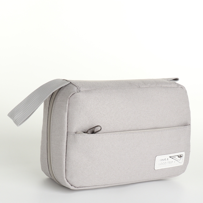 Косметичка на молниях, цвет серый Косметичка на молниях, цвет серый