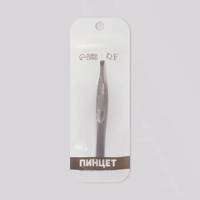Пинцет для коррекции бровей, скошенный, узкий, 9 см Пинцет для коррекции бровей, скошенный, узкий, 9 см