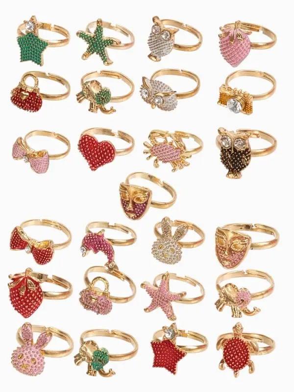 Кольцо детское Выбражулька «Рельеф», форма МИКС, цветное, безразмерное Кольцо детское Выбражулька «Рельеф», форма МИКС, цветное, безразмерное