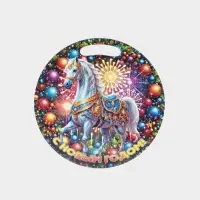 Доска разделочная сувенирная Дарим Красиво «Символ года. С новым годом», d=25.5 см, дерево, разноцветная