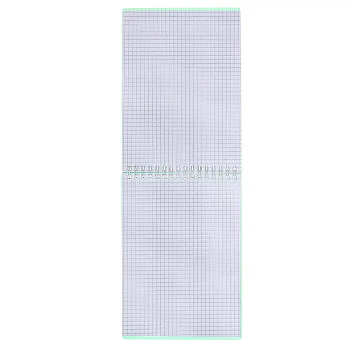 Блокнот А5 80 листов, в клетку, на гребне, NEWtone PASTEL МЯТА, пластиковая обложка, блок 80 г/м2, МИКС