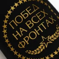 Стопки в чехле &laquo;Побед на всех фронтах&raquo;: нержавеющая сталь, набор 3 шт.&times;30 мл