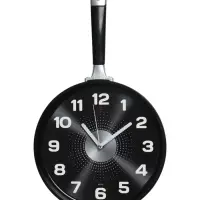 Часы настенные интерьерные &laquo;Сковорода&raquo;, для кухни, бесшумные, 25&times;43 см, чёрные, от батарейки 1&times;АА
