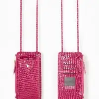 Сумка на магните, с длинным ремнём, 10&times;2.5&times;20 см, малиновая