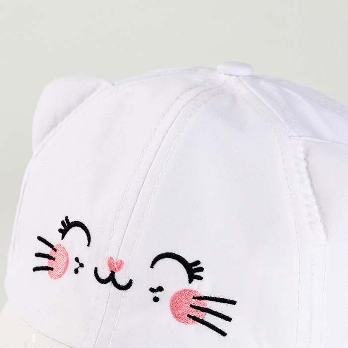 Кепка детская для девочки с ушками «Кошечка», р-р. 48-50 Кепка детская для девочки с ушками «Кошечка», р-р. 48-50