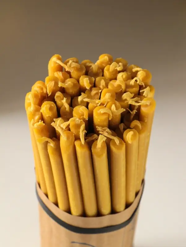 Свечи церковные медовые №20, упаковка 1 кг, парафин, медовое масло