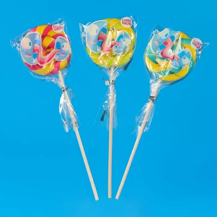 Карамель леденцовая «Диск», кислая, на палочке, 15 г