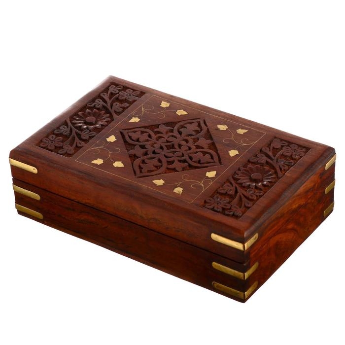 Шкатулка дерево  Шкатулка дерево "Узор ромбом" 20х13х6 см