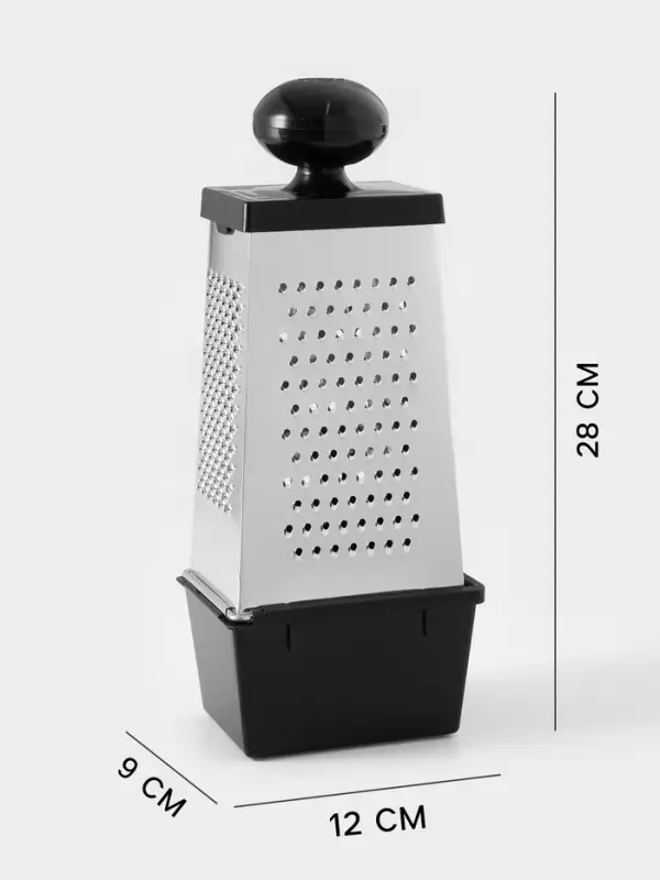 Тёрка &laquo;Комфорт&raquo;, 4 грани, с контейнером 450 мл, 28&times;12&times;9 см, МИКС