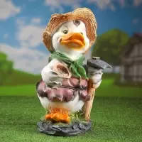 Садовая фигура из полистоуна &laquo;Утёнок с мотыгой&raquo;, 45&times;27&times;27 см, МИКС