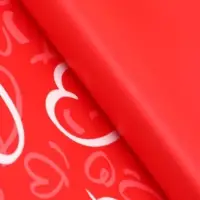 Пленка для цветов, "Сердца", красная, 57х57 см